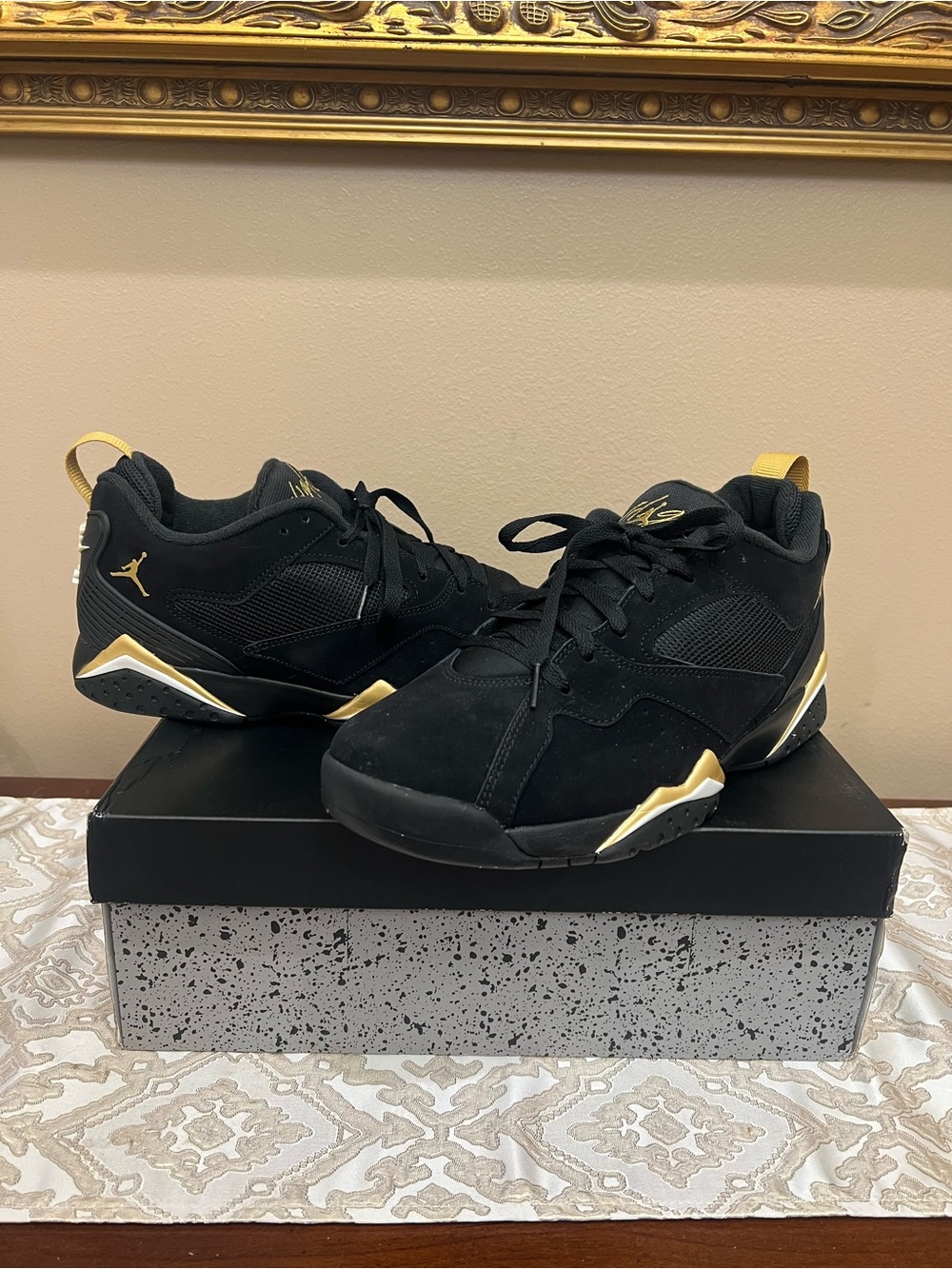Jordan MVP 92 Sneakers in Black with Metallic Gold Accents 11.5 men’s